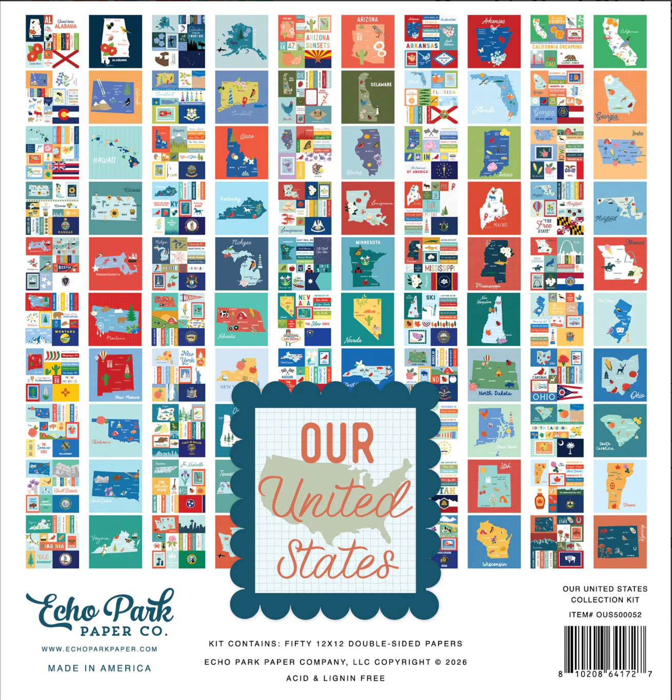 New Echo Park Our United States Collection Kit